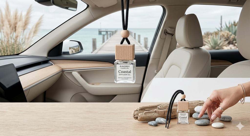 COASTAL CALM | Sea Salt & Driftwood "Mobile Sanctuary" Car Diffuser