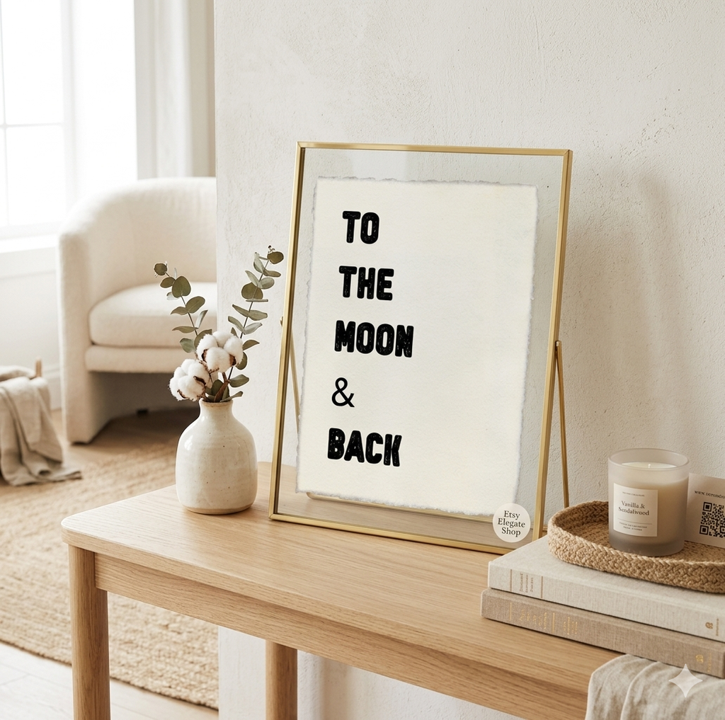 "To The Moon & Back" | Deckled Edge Fine Art Print