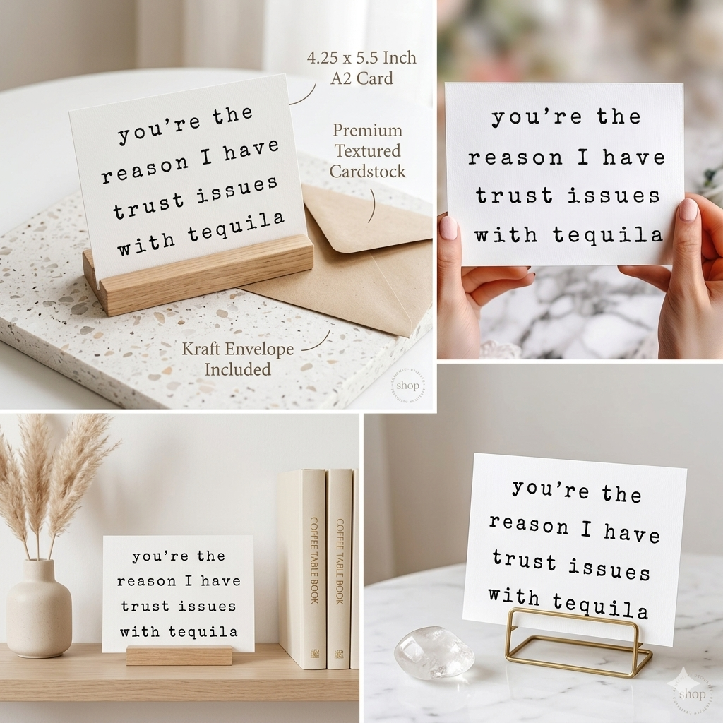 “Tequila Trust Issues" | Sassy Friendship Greeting Card