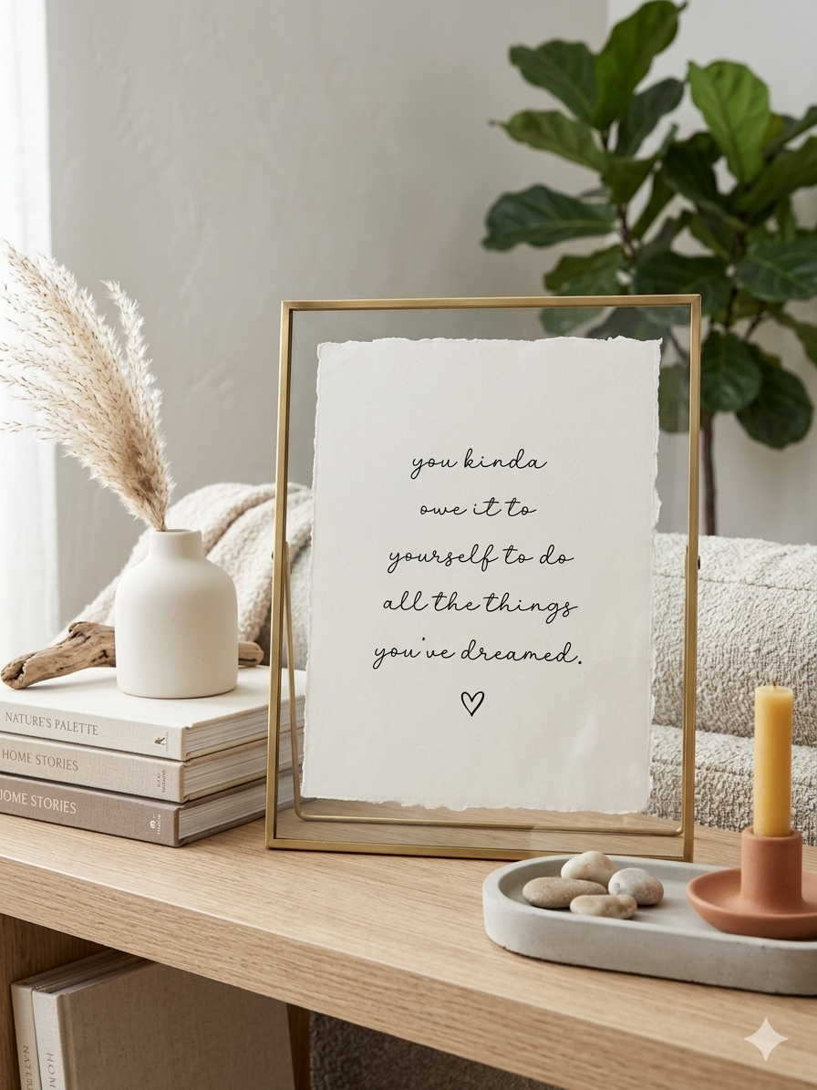 "Owe It To Yourself" | Dreamer’s Deckled Edge Fine Art Print