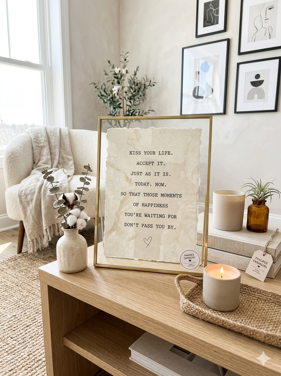 "Kiss Your Life" | Tara Brach Deckled Edge Fine Art Print