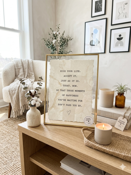 "Kiss Your Life" | Tara Brach Deckled Edge Fine Art Print
