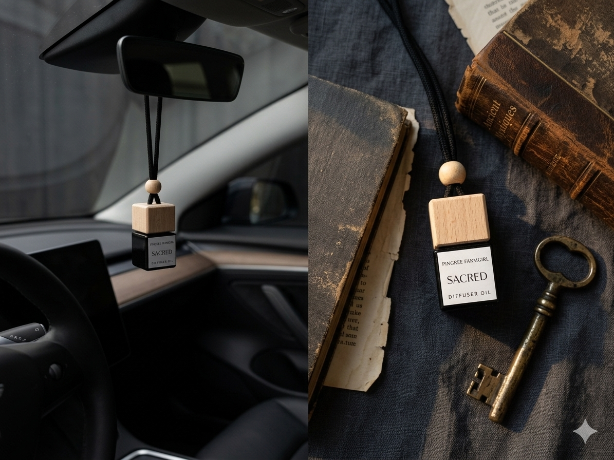 SACRED SANDALWOOD | Amber & Warm Musk "Mobile Sanctuary" Car Diffuser