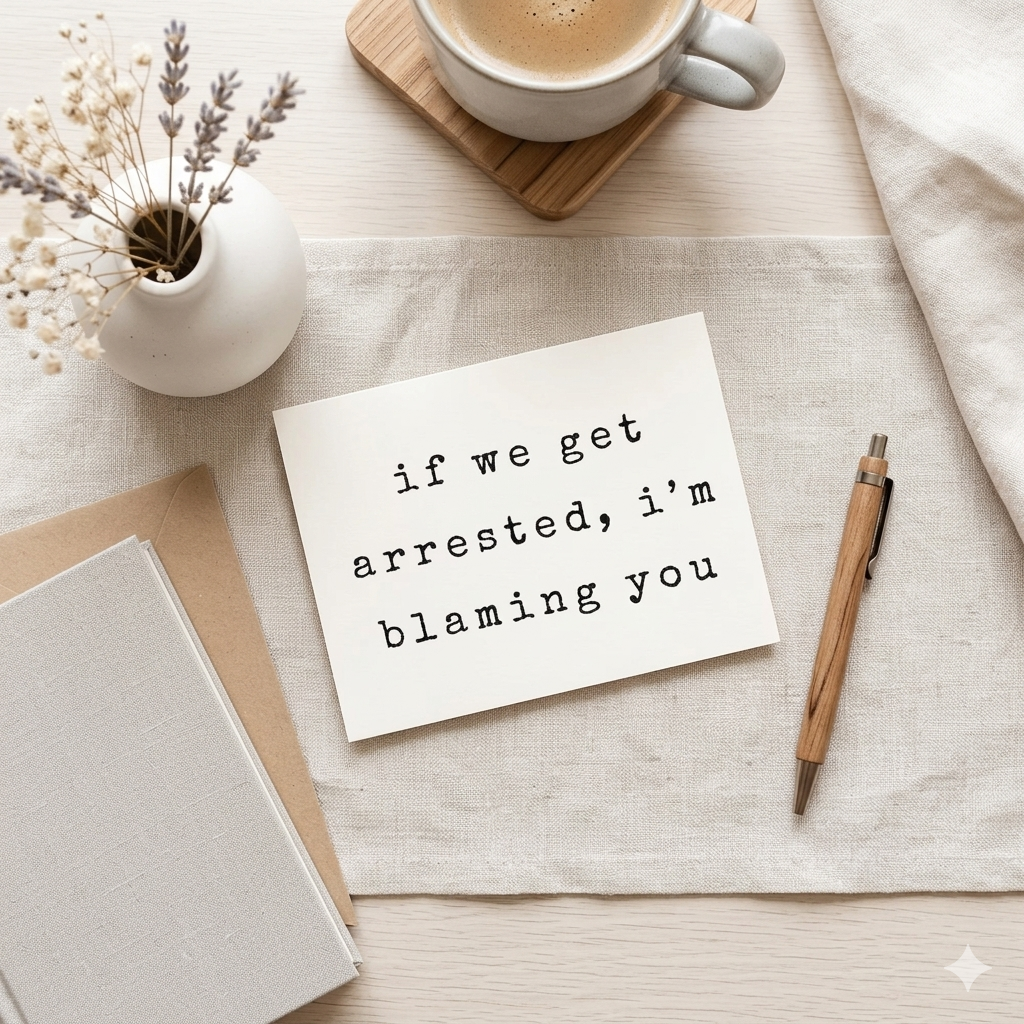 "I'm Blaming You" | Sassy Best Friend Greeting Card