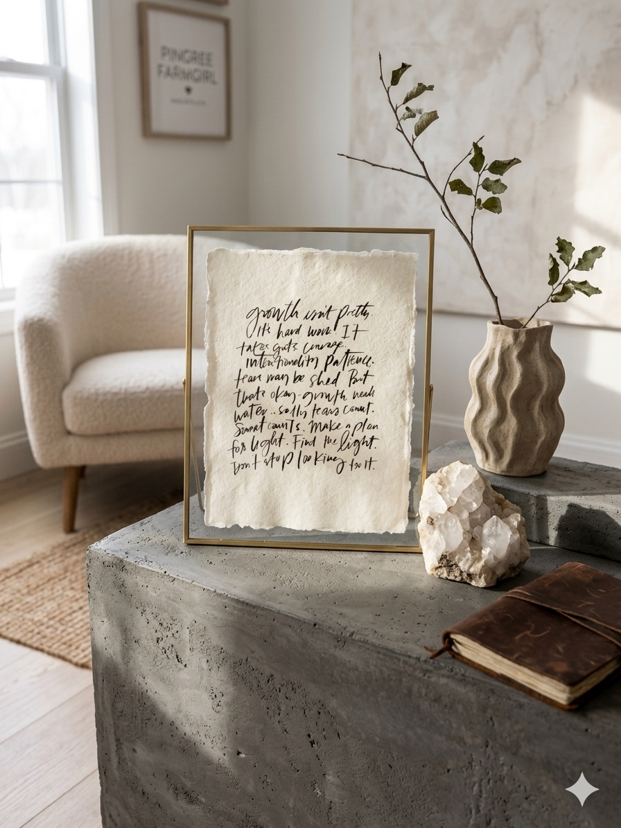 "Growth Isn't Pretty" | Deckled Edge Fine Art Print