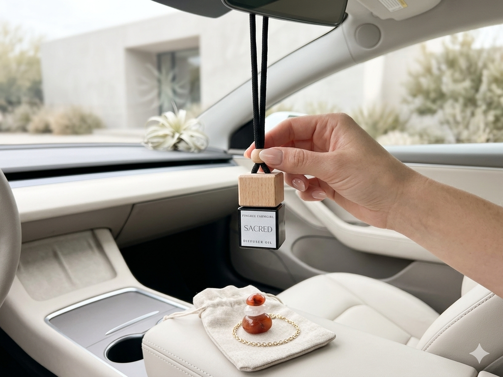 SACRED SANDALWOOD | Amber & Warm Musk "Mobile Sanctuary" Car Diffuser