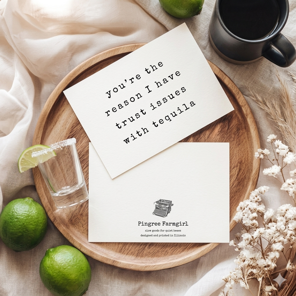 “Tequila Trust Issues" | Sassy Friendship Greeting Card