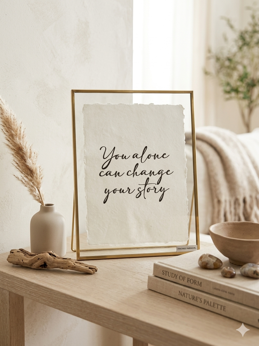 "Change Your Story" | Empowering Deckled Edge Fine Art Print