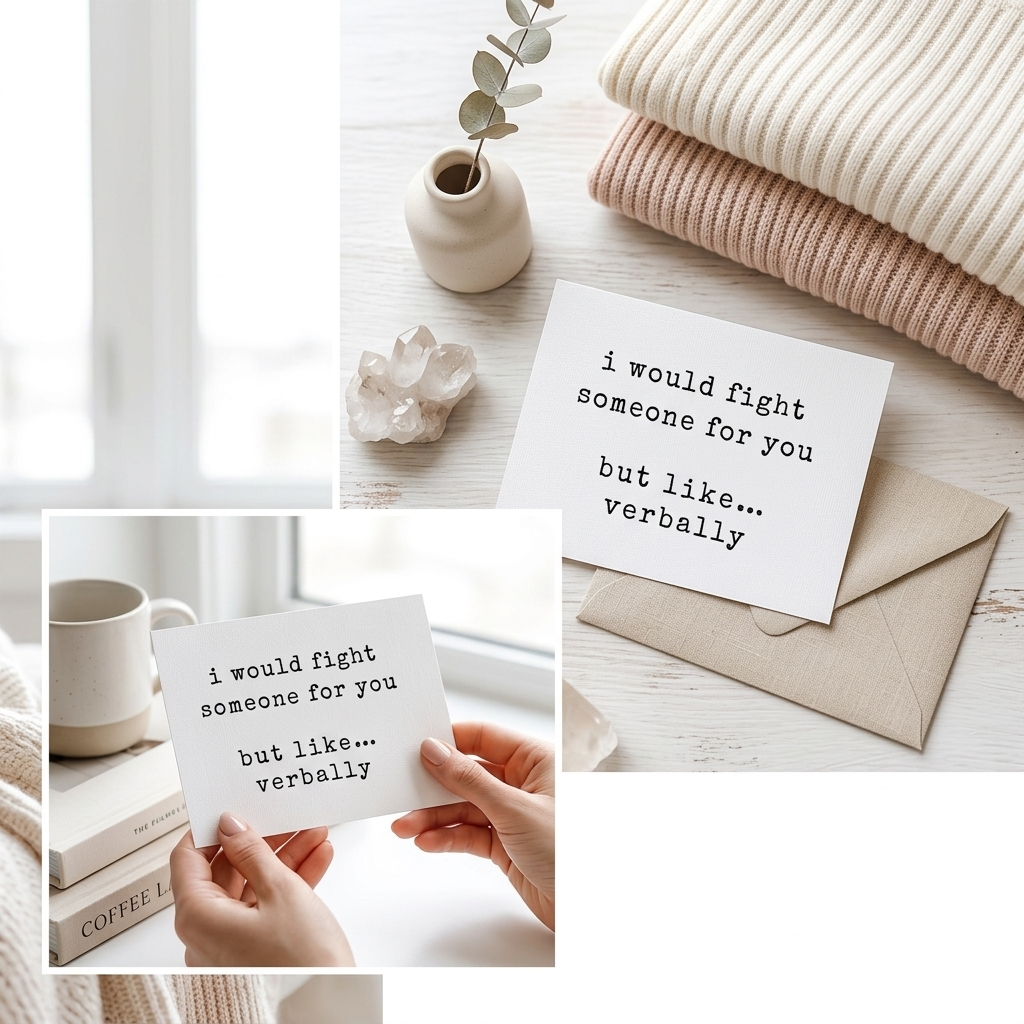 “Fight Someone (Verbally) For You" | Sassy Friendship Greeting Card