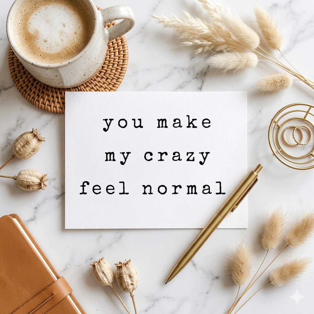 "Crazy Feel Normal" | Sassy Friendship & Love Greeting Card