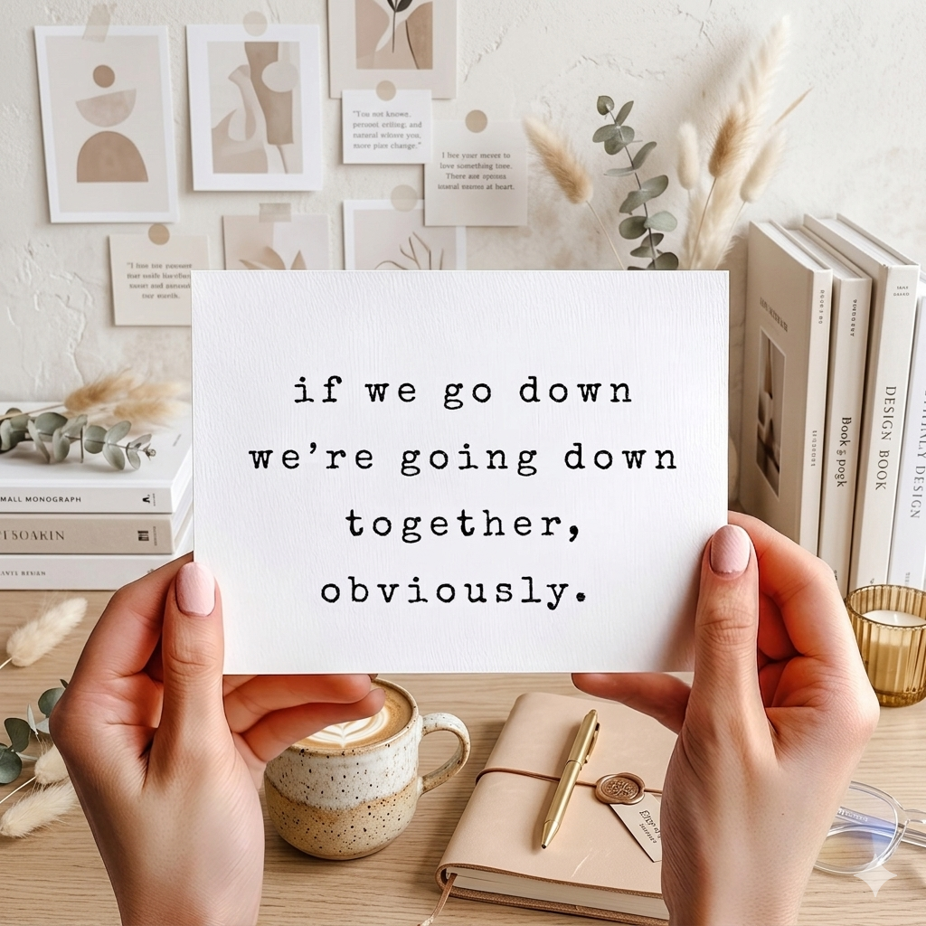 "Going Down Together" | Sassy Ride-or-Die Greeting Card