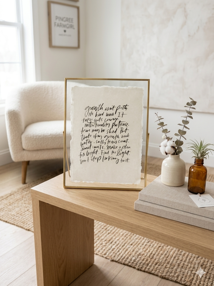 "Growth Isn't Pretty" | Deckled Edge Fine Art Print