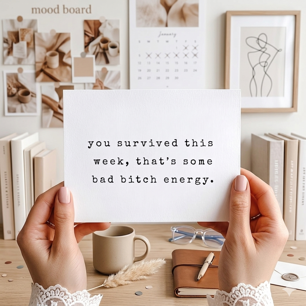"Survived The Week" | Sassy Encouragement & Support Card