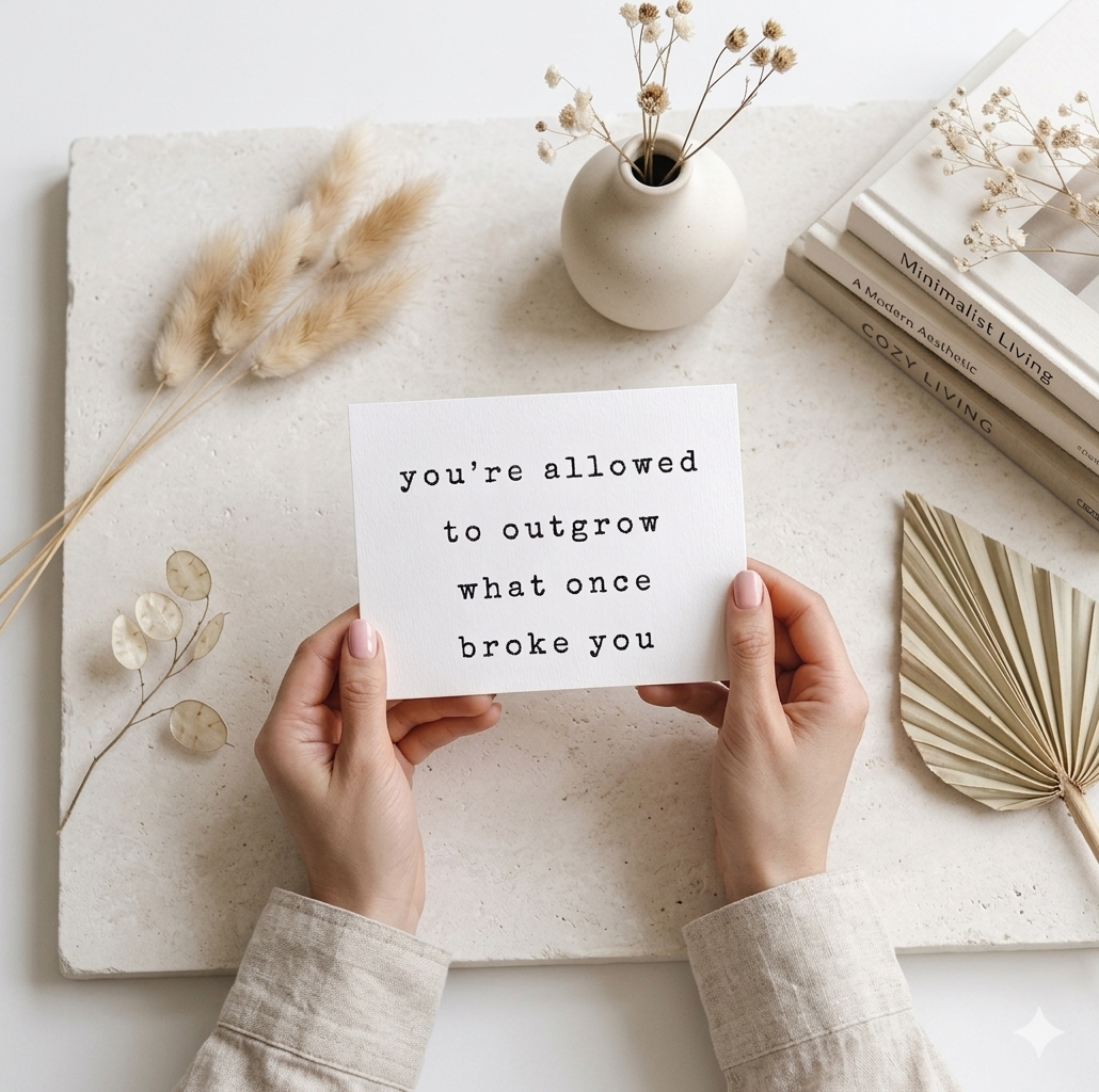 “Allowed To Outgrow" | Empowering Healing & Growth Card