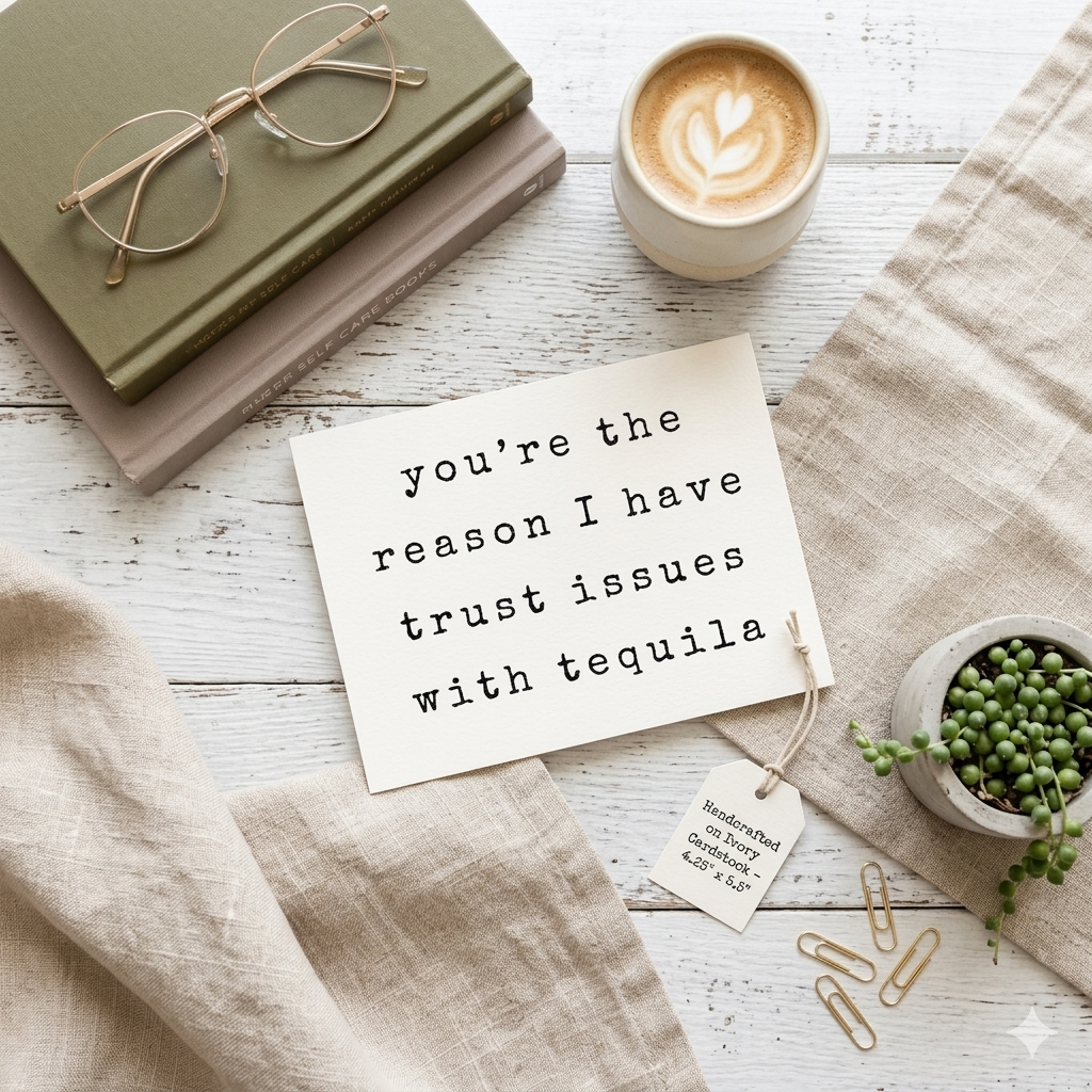 “Tequila Trust Issues" | Sassy Friendship Greeting Card