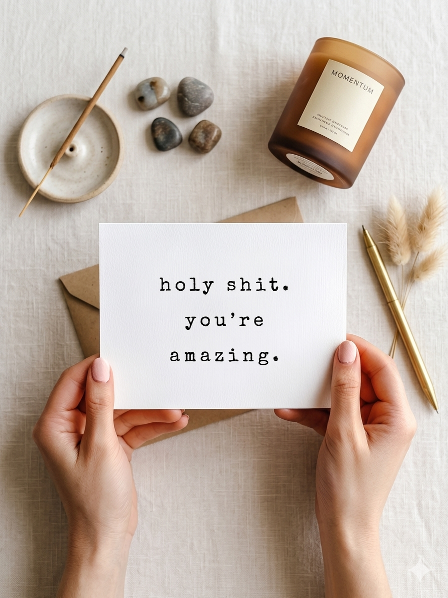 “Holy Shit, You're Amazing" | Sassy Encouragement Greeting Card