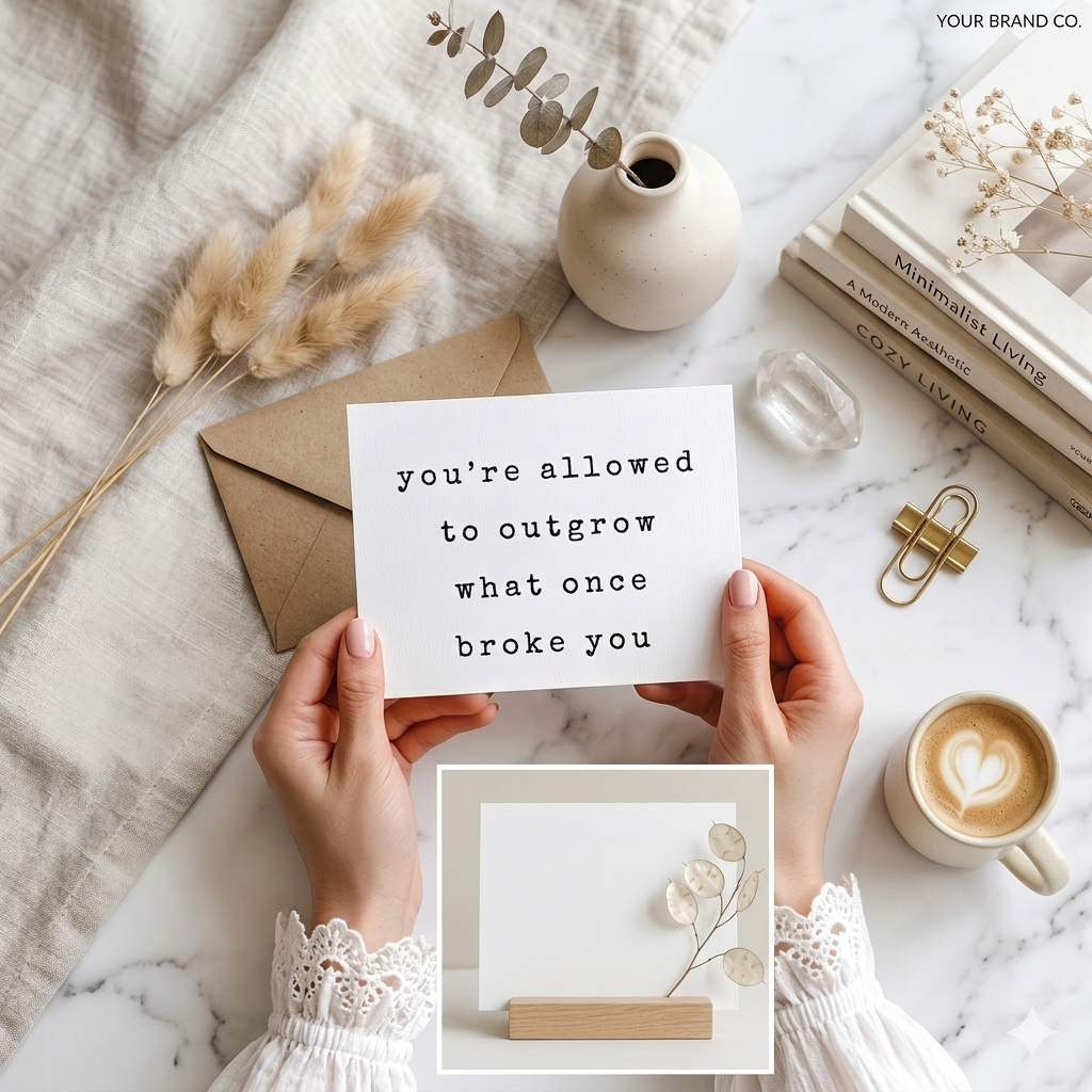 “Allowed To Outgrow" | Empowering Healing & Growth Card
