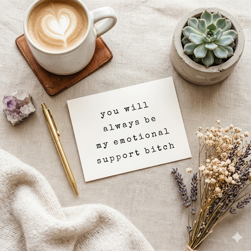 "Emotional Support Bitch" | Sassy Best Friend Greeting Card