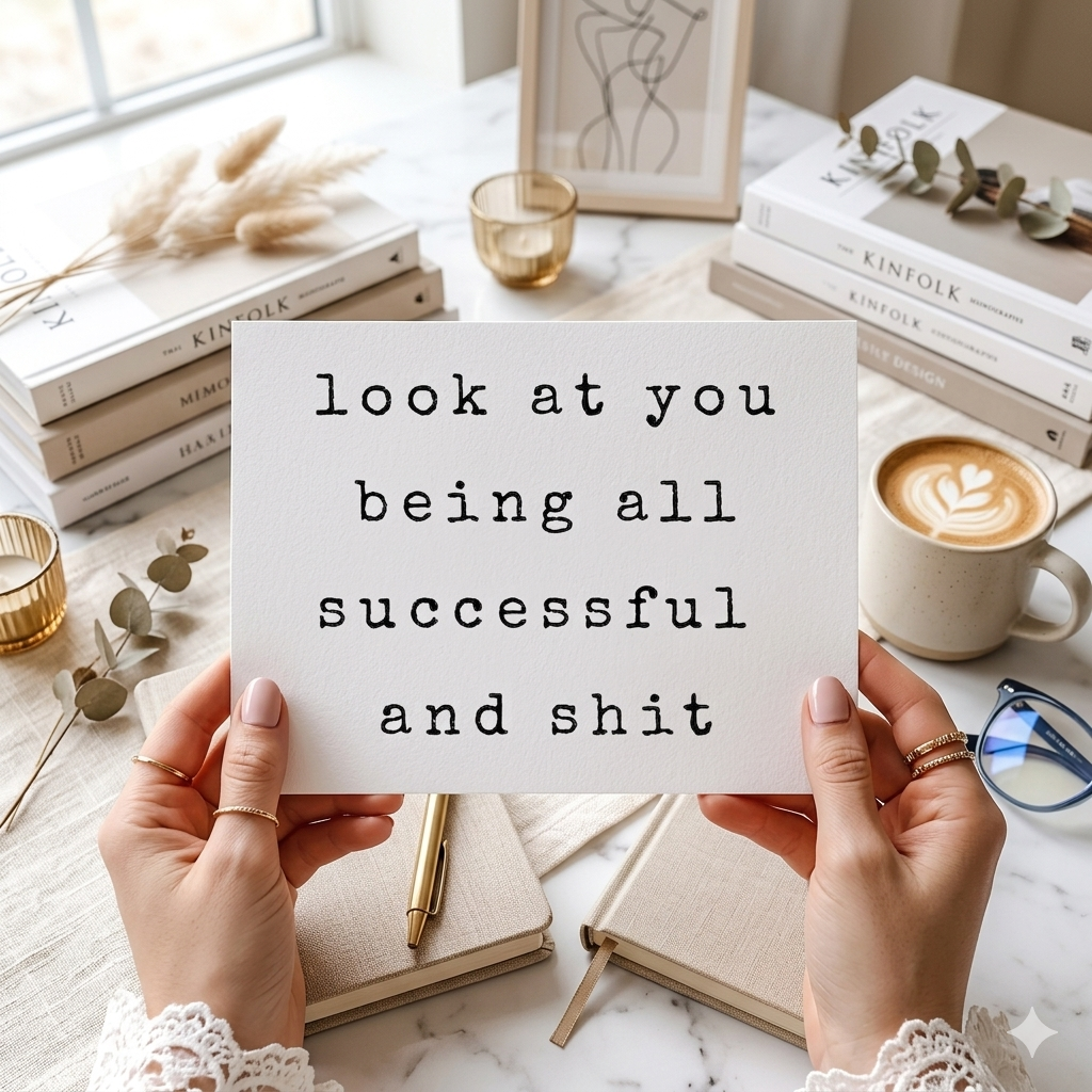 “Successful & Shit" | Sassy Congratulations & Promotion Card
