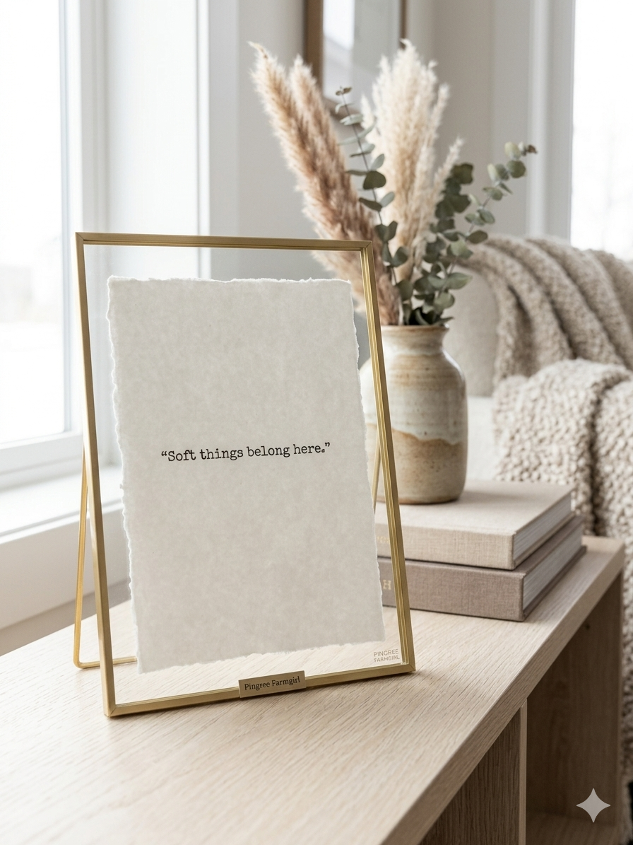 "Soft Things Belong Here" | Deckled Edge Sanctuary Art Print