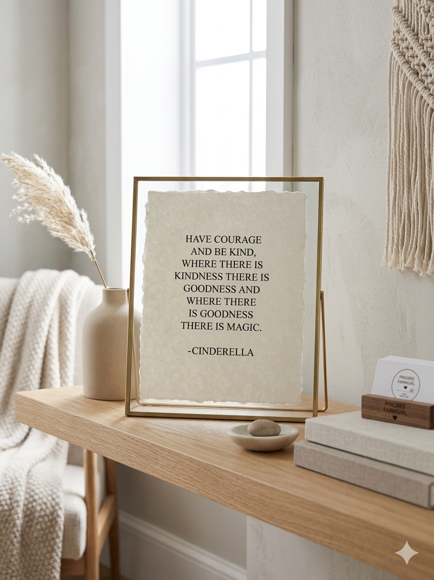 "Courage & Kindness" | Deckled Edge Fine