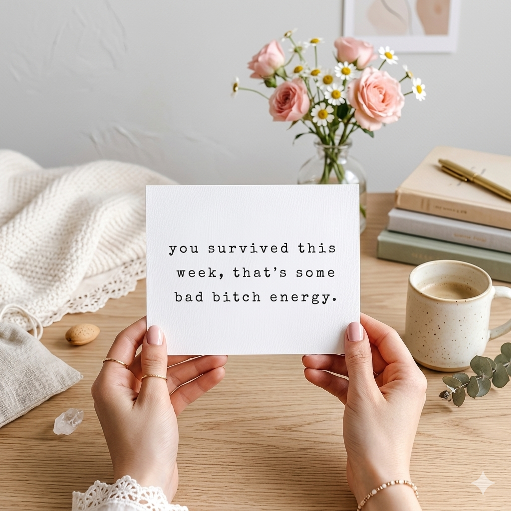 "Survived The Week" | Sassy Encouragement & Support Card