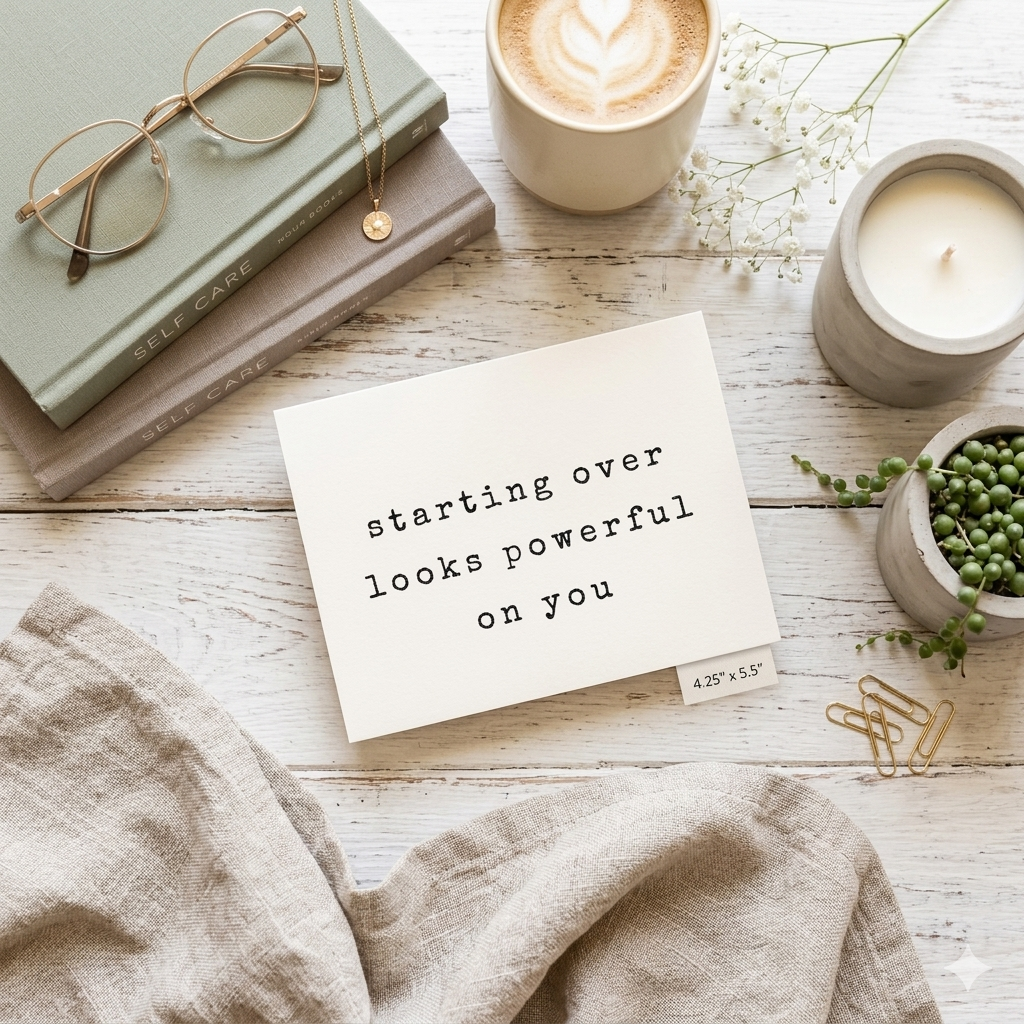 "Starting Over" | Empowering New Beginnings Greeting Card
