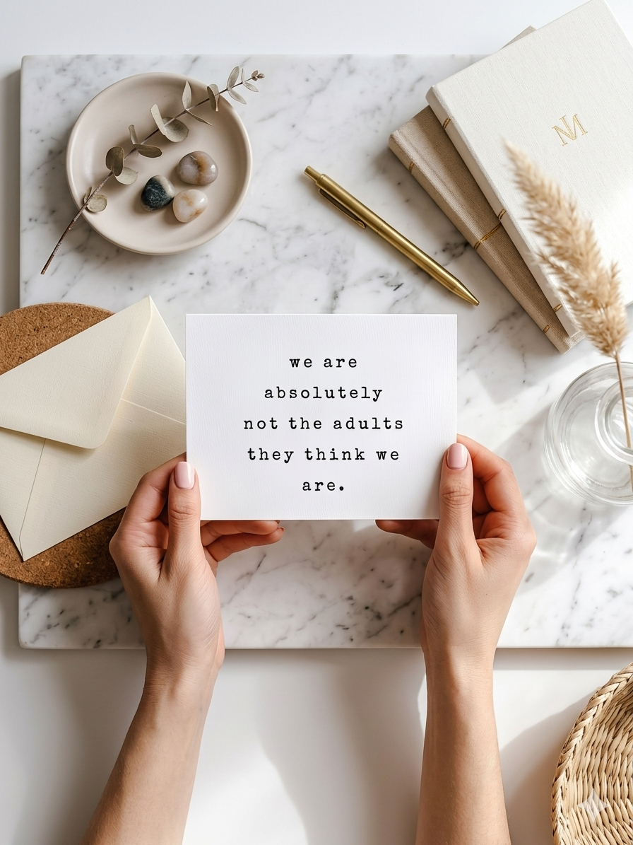 “Not The Adults They Think We Are" | Sassy Friendship Greeting Card