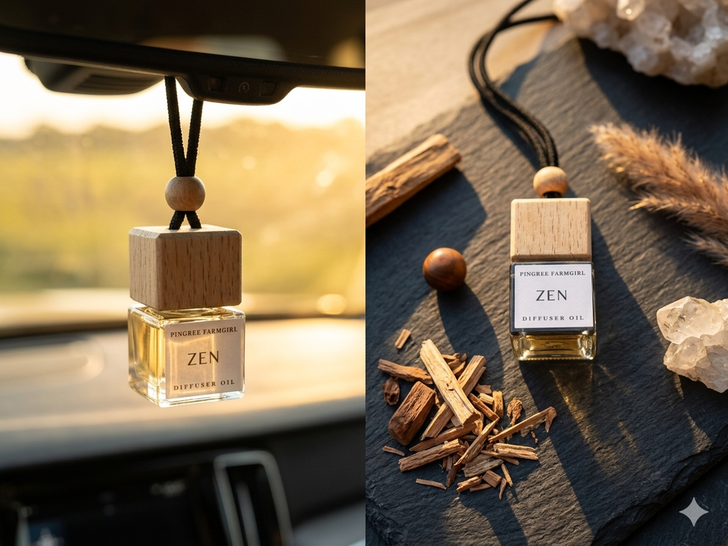 ZEN | Sandalwood & White Tea "Mobile Sanctuary" Car Diffuser