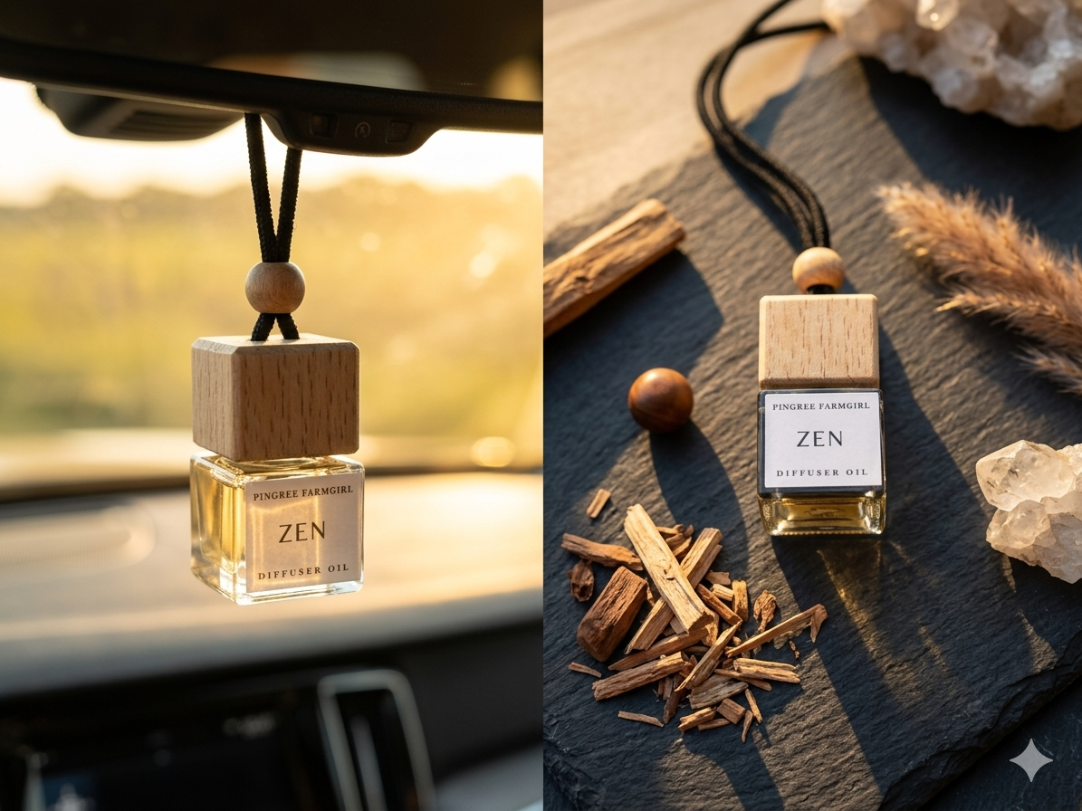 ZEN | Sandalwood & White Tea "Mobile Sanctuary" Car Diffuser