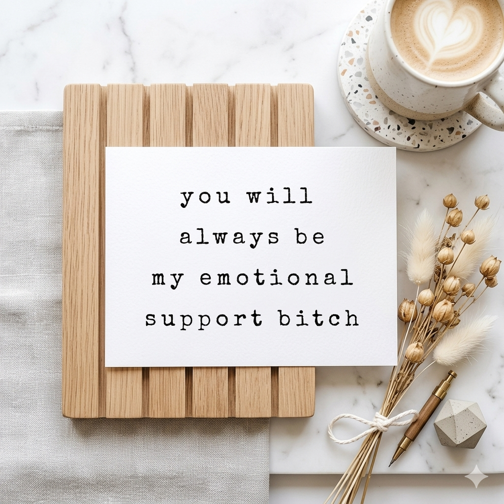 "Emotional Support Bitch" | Sassy Best Friend Greeting Card