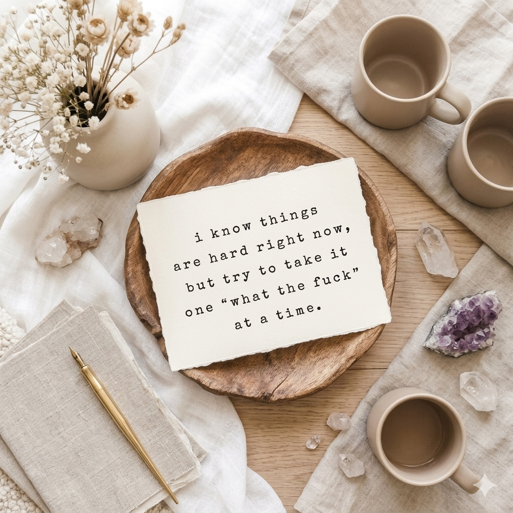 “One What The Fuck At A Time" | Sassy Support & Sympathy Card