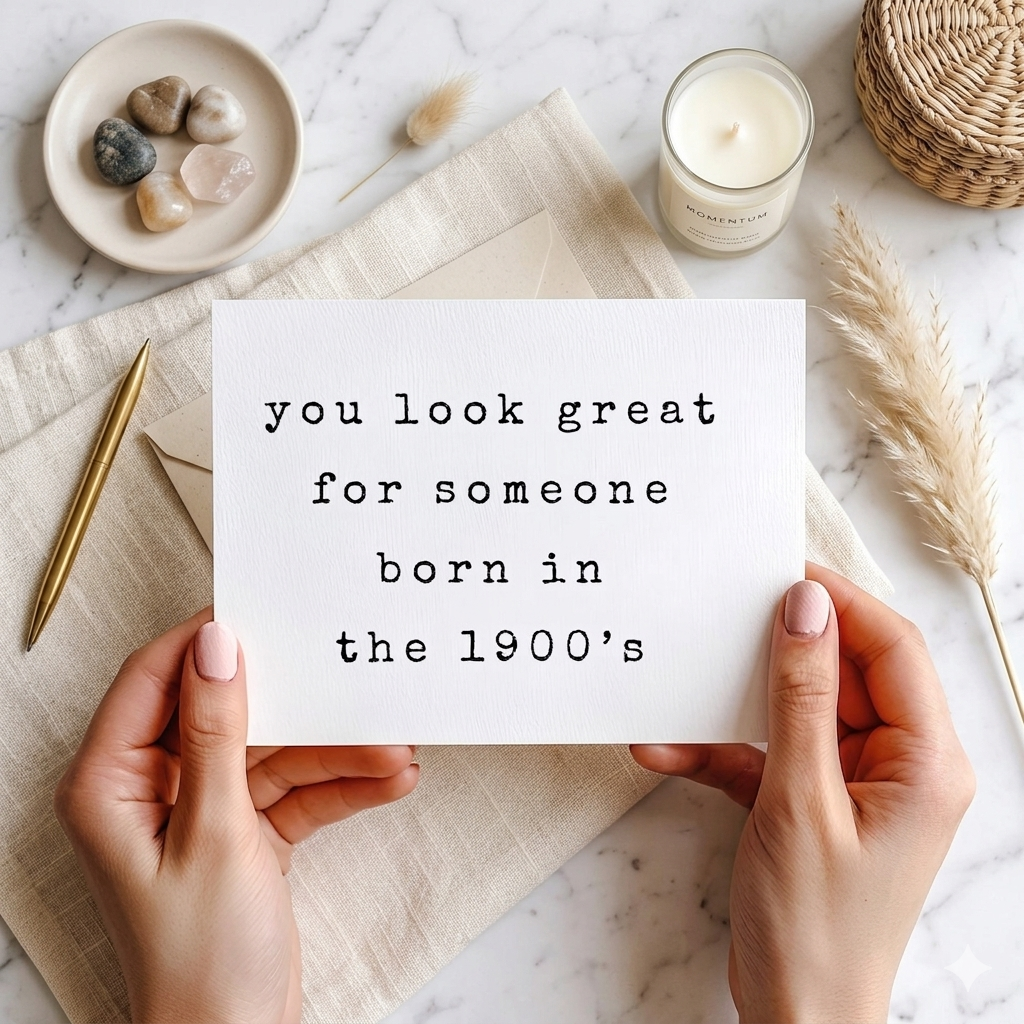 “Born in the 1900s" | Sassy Birthday Greeting Card