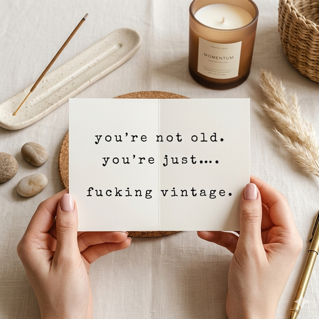 “You’re Just Fucking Vintage" | Sassy Birthday Greeting Card