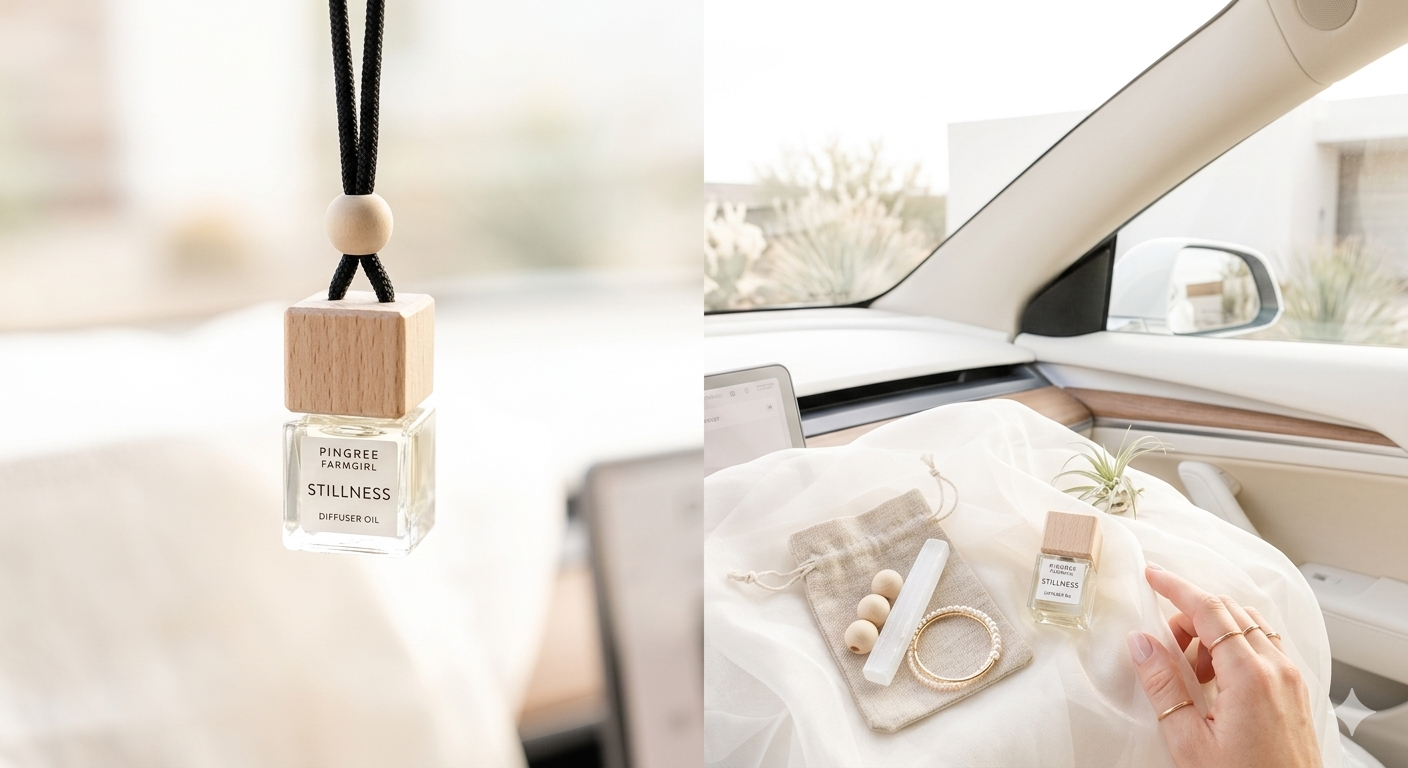 STILLNESS | White Tea & Jasmine "Mobile Sanctuary" Car Diffuser