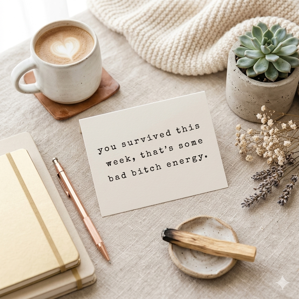"Survived The Week" | Sassy Encouragement & Support Card