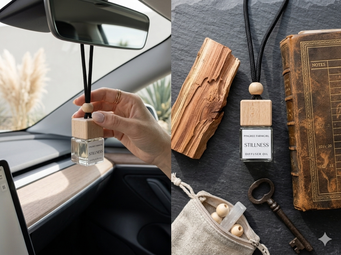 STILLNESS | White Tea & Jasmine "Mobile Sanctuary" Car Diffuser