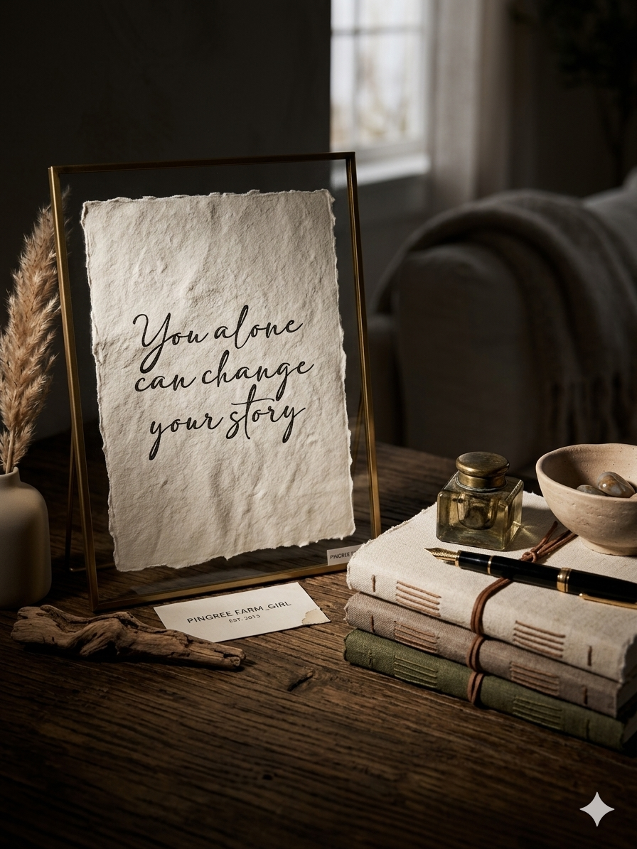 "Change Your Story" | Empowering Deckled Edge Fine Art Print