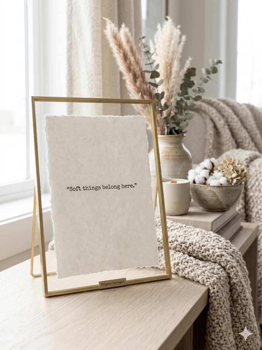 "Soft Things Belong Here" | Deckled Edge Sanctuary Art Print