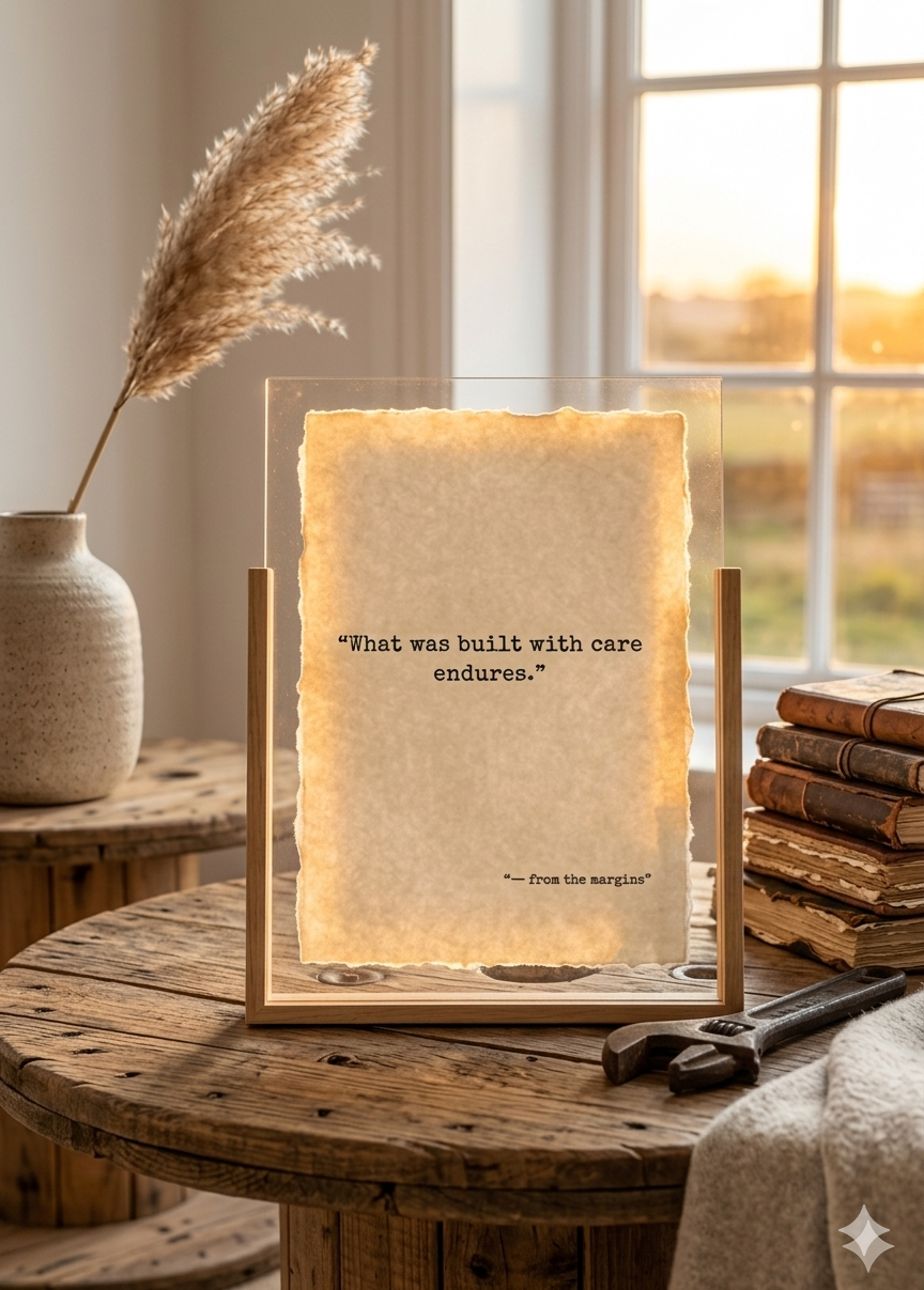What Was Built With Care, Endures" | Specialty Deckled Edge Fine Art Print
