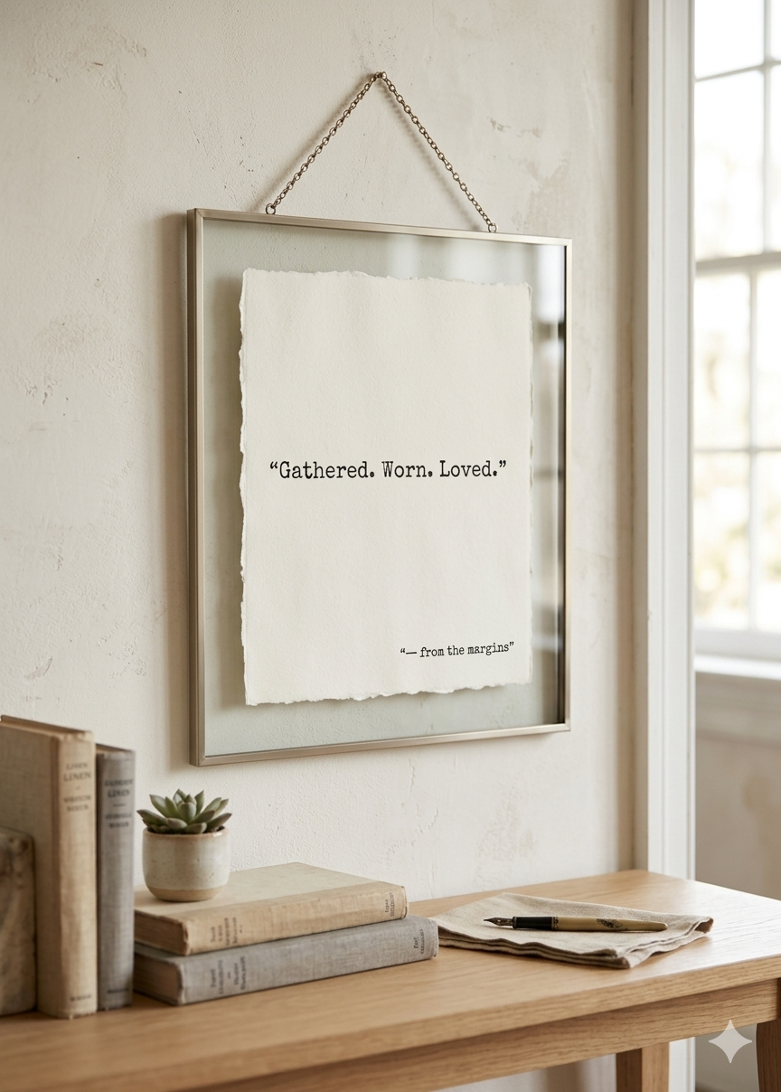"Gathered. Worn. Loved." | Specialty Deckled Edge Fine Art Print