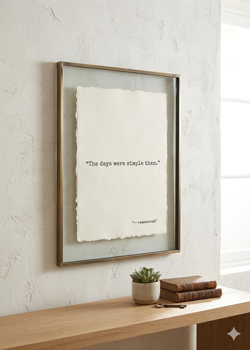 "The Days Were Simple Then" | Specialty Deckled Edge Fine Art Print