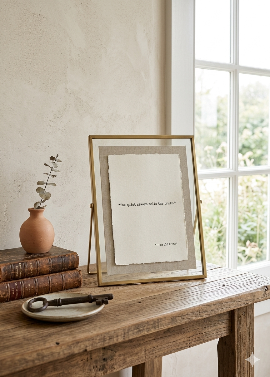 "Quiet Always Tells The Truth" | Specialty Deckled Edge Fine Art Print